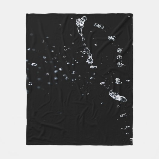 Schwarzer Wassertropfen-Marmor Fleecedecke (Vorderseite)