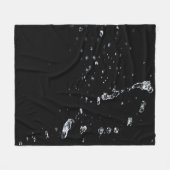 Schwarzer Wassertropfen-Marmor Fleecedecke (Vorderseite (Horizontal))