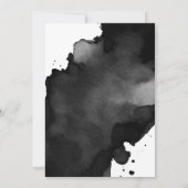 Schwarzer Watercolor Wash Modern Arch 50. Geburtst Einladung (Rückseite)