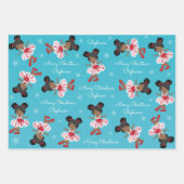 Schwarzer Weihnachtsballerina Geschenkpapier Set (Vorderseite 2)