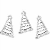 Schwarzer Weihnachtsbaum Aufkleber (Vorderseite)