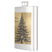 Schwarzer Weihnachtsbaum aus Gold Flachmann (Links)