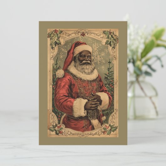 Schwarzer Weihnachtsbaum Feiertagskarte (Stehend Vorderseite)