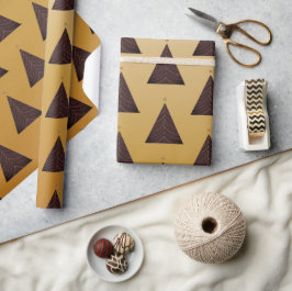 Schwarzer Weihnachtsbaum, Gelbes Gold Geschenkpapier