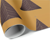 Schwarzer Weihnachtsbaum, Gelbes Gold Geschenkpapier (Rolleneckpunkt)
