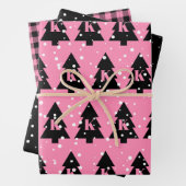 Schwarzer Weihnachtsbaum Geschenkpapier Set (Beispiel)