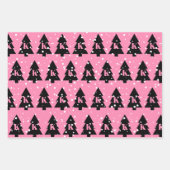 Schwarzer Weihnachtsbaum Geschenkpapier Set (Vorderseite)