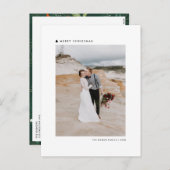 Schwarzer Weihnachtsbaum Modernes fröhliches Weihn Feiertagspostkarte (Vorne/Hinten)