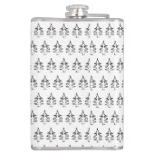 Schwarzer Weihnachtsbaum Personalisiert Flachmann (Rückseite)