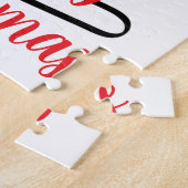 Schwarzer Weihnachtsbaum (PERSONALIZEABLE) Puzzle (Seite)