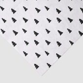 Schwarzer Weihnachtsbaum skandinavisches Muster Seidenpapier (Ausschnitt)