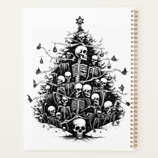 Schwarzer Weihnachtsbaum Skulpturen und Knochen Planer (Rückseite)