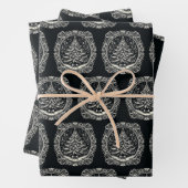 Schwarzer Weihnachtsbaum Vintag Geschenkpapier Set (Beispiel)