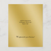 Schwarzer Weihnachtsbaum Weihnachtskarte (Rückseite)