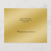 Schwarzer Weihnachtsbaum Weihnachtskarte (Rückseite)