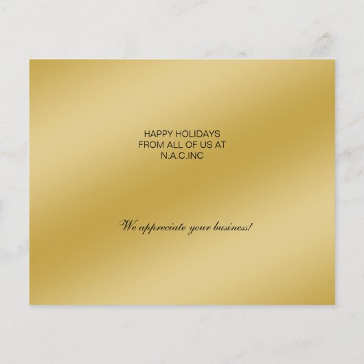 Schwarzer Weihnachtsbaum Weihnachtskarte (Rückseite)