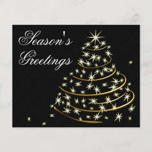 Schwarzer Weihnachtsbaum Weihnachtskarte (Vorderseite)