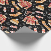 Schwarzer Weihnachtskalender Geschenkpapier (Ecke)