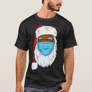 Schwarzer Weihnachtsmann 2021 Santa Claus Gesichts T-Shirt