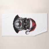 Schwarzer Weihnachtsmann, afroamerikanischer Weihn Badehandtuch (Badehandtuch)