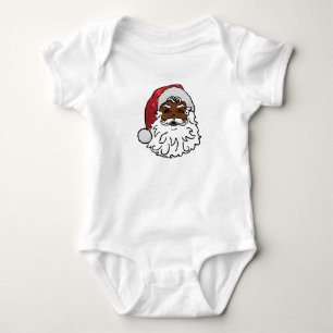 schwarzer Weihnachtsmann Baby Strampler