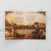 Schwarzer Weihnachtsmann Cozy Fireside Weihnachtsk Karte (Innenseite)