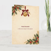 Schwarzer Weihnachtsmann Cozy Fireside Weihnachtsk Karte (Rückseite)