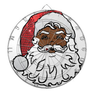 schwarzer Weihnachtsmann Dartscheibe