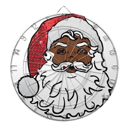 schwarzer Weihnachtsmann Dartscheibe (vorne)