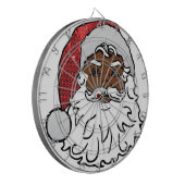 schwarzer Weihnachtsmann Dartscheibe (Vorderseite Links)