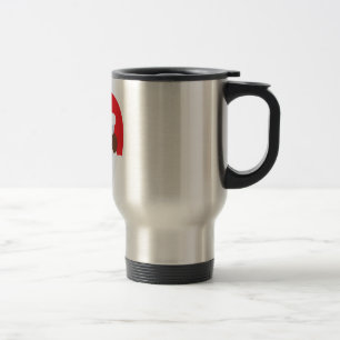 schwarzer Weihnachtsmann-Emoji Reisebecher