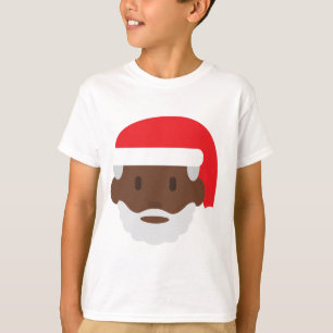 schwarzer Weihnachtsmann-Emoji T-Shirt