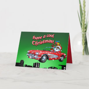 Schwarzer Weihnachtsmann Feiertagskarte