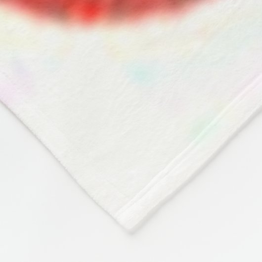 Schwarzer Weihnachtsmann Fleecedecke (Ecke)