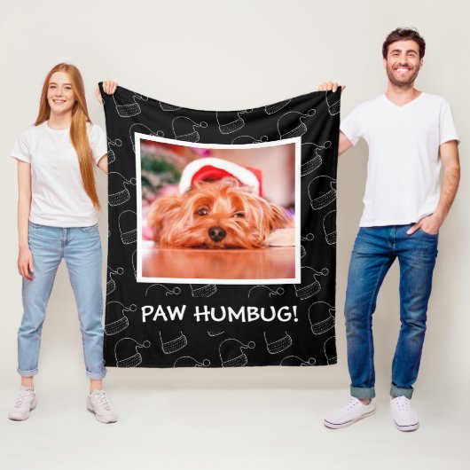 Schwarzer Weihnachtsmann Foto Paw Humbug Fleecedecke (Beispiel)