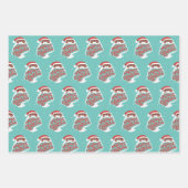 Schwarzer Weihnachtsmann, Frohe Weihnachten alles, Geschenkpapier Set (Vorderseite 2)