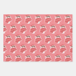 Schwarzer Weihnachtsmann, Frohe Weihnachten alles, Geschenkpapier Set