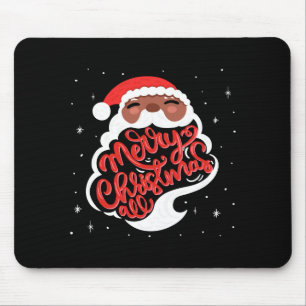 Schwarzer Weihnachtsmann Frohe Weihnachten Kleinki Mousepad