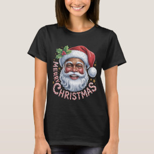 Schwarzer Weihnachtsmann Frohe Weihnachten Shirt A