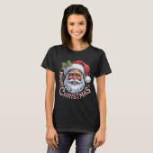 Schwarzer Weihnachtsmann Frohe Weihnachten Shirt A (Vorne ganz)