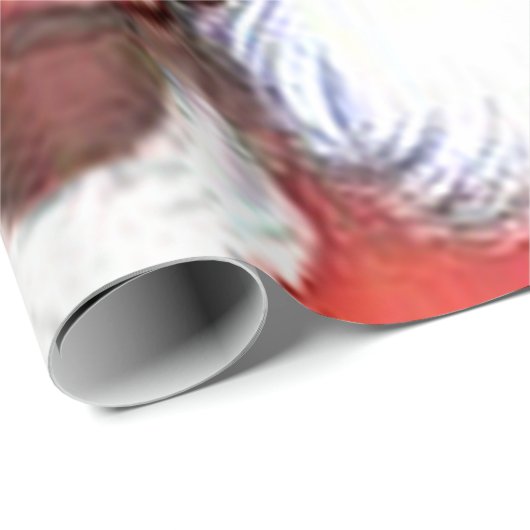 Schwarzer Weihnachtsmann Geschenkpapier (Rolleneckpunkt)