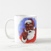 Schwarzer Weihnachtsmann Kaffeetasse (Links)
