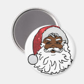schwarzer Weihnachtsmann Magnet (Vorderseite/Rückseite)