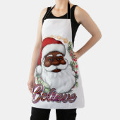 Schwarzer Weihnachtsmann Melanin Man Weihnachtsjub Schürze (InSitu)