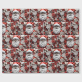 Schwarzer Weihnachtsmann, Melanin Weihnachten, Ugl Geschenkpapier (Flach)