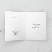 Schwarzer Weihnachtsmann mit Kamin Personalisiert Karte (Innenseite)