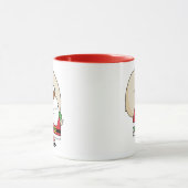 Schwarzer Weihnachtsmann mit Spielzeug-Sack Tasse (Zentrum)