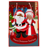 Schwarzer Weihnachtsmann Mittlere Geschenktüte (Vorderseite)