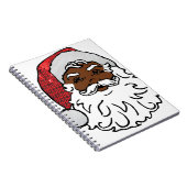 schwarzer Weihnachtsmann Notizblock (Rechte Seite)