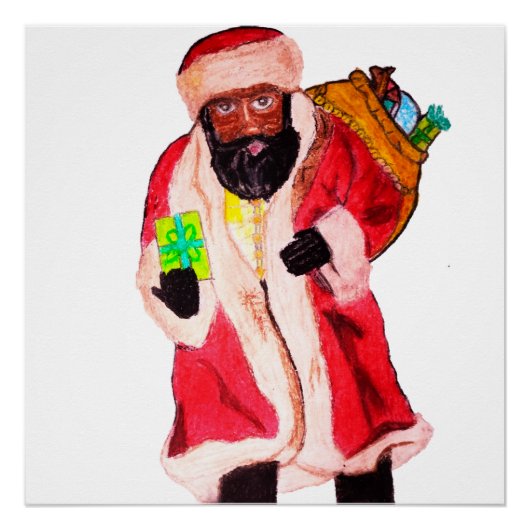 SCHWARZER WEIHNACHTSMANN POSTER (Vorderseite)